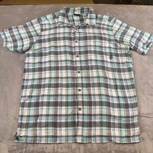 Patagonia‎ Organic Cotton Plaid Button Up Short Sleeve Shirt